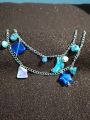 Bracelets of Double Chains, Charms, Beads | Elegant Bracelet With Extension | Unique Fashion Accessories | Beautiful and Lightweight Jewelry. 
