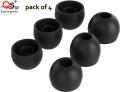Replacement Earbud Tips [2 Pairs] Rubber Gel Ear Tips for in-Ear Headphones, Earbuds - High Quality. 