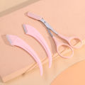 Curved Moon Eyebrow Repair Tool with Eyebrow Comb Eyebrow Cutting Eyebrow Beauty Makeup Sorting Set Eyebrow Scraper Accessories. 