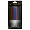 MULTICOLORS CANDLES WITH STICK CANDLE WITH STAND FOR CAKE DECORATION. 