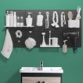 Ready Stock Pegboard Organizer table peg board wall hanging board Steel Hook/Clip/Container/Holder/Shelf for Pegboard stand - DIY Storage to Organise Organizer Black Hanging Hole Board Room Decor Accessories penyepit papan notice papan kenyataan. 