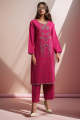 Saya Unstitched Cross Hatch Embroidered 2 Piece (Shirt/Trouser) Suit For Women / Fabric For Women - WINTER LUXURY - WU2P-4625. 