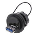 USB Female Socket Plug Panel Mount Adapter USB 3.0 Waterproof Connector IP68. 