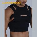 Men Tank Top Men's Street Fashion Stylish Comfortable Quick-drying Sleeveless Vest Two-piece Layered Tank Top. 