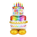 Happy Birthday Balloon, Standing Happy Birthday Balloons  Thickened Large Happy Birthday Foil Mylar Balloon for Birthday Party Baby Shower Decorations Supplies. 