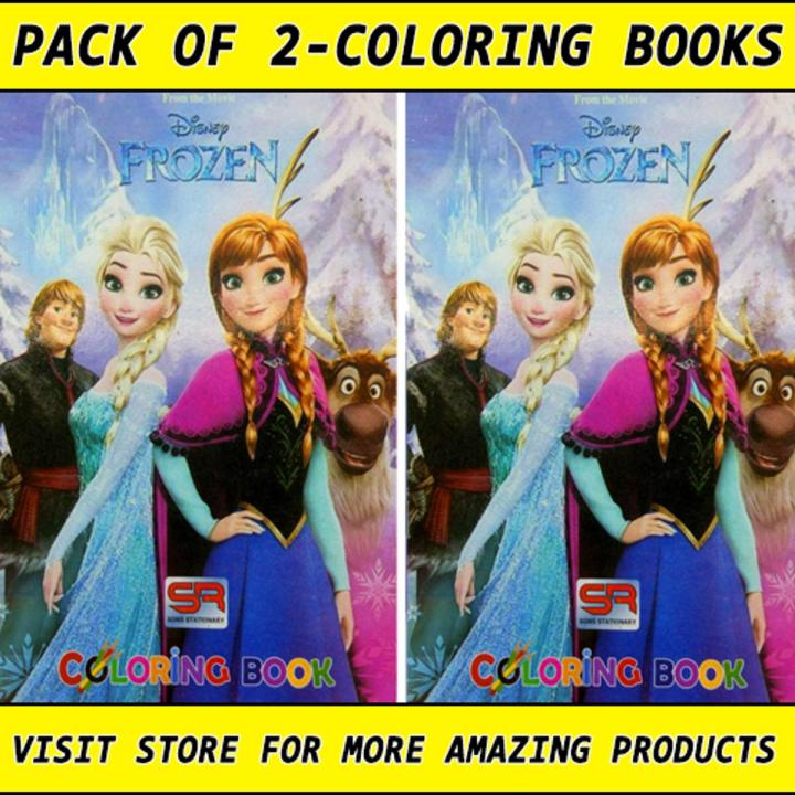 Frozen - Coloring Books for Kids Pictures Coloring Books for Kids Best Color Activity Book – Coloring Book - Pack of 2 (16 Pictures)