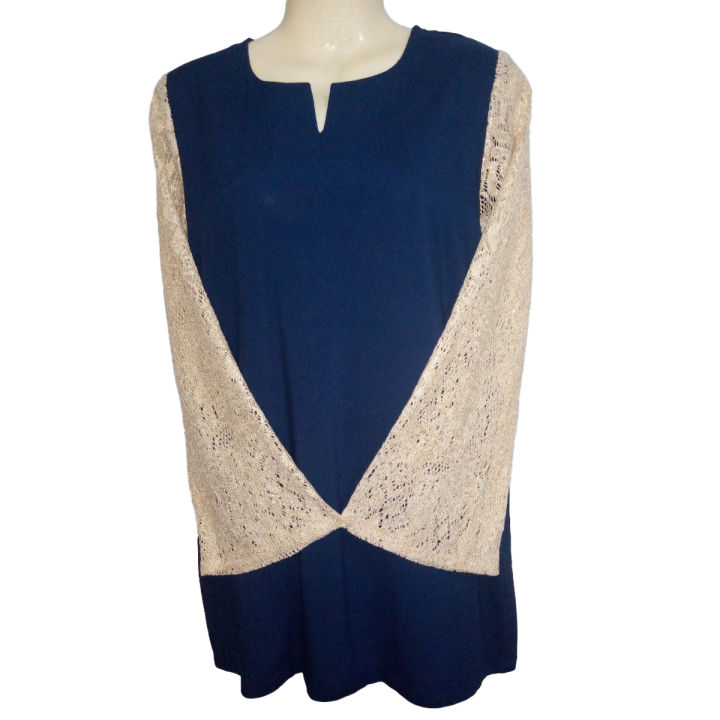 Navy blue kurti with slives