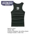 Green forest Male Vest Top Comfortable Summer Men Vest Skinny Undershirt. 