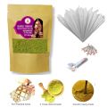 Colorless Organic Mehndi Powder for  Mehndi  Cones and practice   hands    - 250 Grams  mehndi powder with 15 pre rolled empty mehndi cones and 15 mehndi cone pins. 