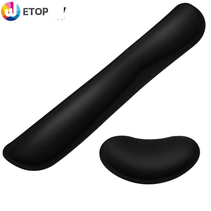 Memory Foam Set Ergonomic Keyboard Wrist Rest Pad & Mouse Wrist Rest Support Cushion For Office, Computer, Laptop, & Mac - Durable & Comfortable & Lightweight For Easy Typing & Pain Relief