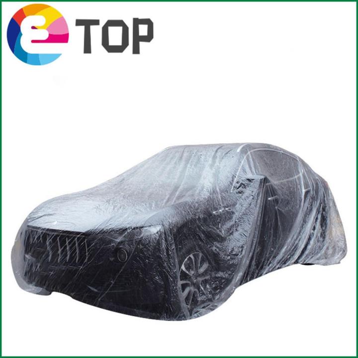【ETOP】Car Clothing Disposable Car Clothing PE Film Material Car Cover Transparent Thickened Dustproof Rain Proof Dust Proof