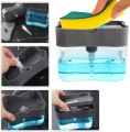 Dish Soap Dispenser Kitchen Detergent Dispenser Hand Pump Liquid Soap Dispenser Sink Organizer with Sponge Utensil Holder for Kitchen Bathroom. 