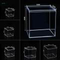 Clear Acrylic Storage Box Container Candy Snack Boxes Stackable for Home 7.5cmx7.5cmx7.5cm. 