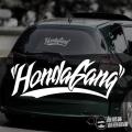 Honda Gang (White) Honda creative front/rear windshield glass fit civic ten generation Accord modified car stickers. Auto Styling Decals Stickers for Decoration. Car Accessories, Modification. 