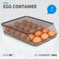 Fast Forward Rolling Egg Container for Refrigerator with Lid - Pack of 1 Stackable Plastic Egg Holder for Refrigerator - Terrazo Egg Tray for Refrigerator or Fridge Organizer. 