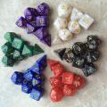 7Pcs Polyhedral Numbers Dice for Dungeons Dragons Table Board Game. 