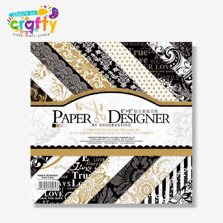 Hard Paper With Design Design Paper Pack Scrapbook Papers Patterned Paper For Crafting 8x8 ...