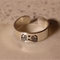 Cross-border new arrival RIDE OR DIE SKELETON PINKY PROMISE Ring Friendship Agreement Ring. 