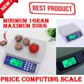 30kg Original Digital Electronic Price Computing Scale DT580 / DY580 – Compact Kitchen Scale - LCD Precision Weighing Scales - 1g Gram Minimum Capacity Weight Machine - Smart Multifunction Food Scale. 