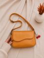 Elegant Women Shoulder Bag with Cherry Charm - Luxury Curved Flap PU Leather Crossbody Bag, Premium Ladies Handbag, Girls Fashion Underarm Purse with Adjustable Strap. 