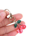 Charm DIY Jewelry Gifts Lovely Cherry Keychain Simulated Fruit Keyring Pendants For Women Girls Handbag Decoration Cherry Super Store. 