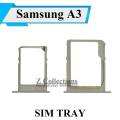 Samsung A3 Dual Sim Jacket Sim Tray Sim Slot Sim Door & Micro SD Tray Jacket For Galaxy A3 - Grey. 