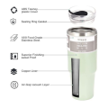 890ML Tyeso Tumbler 5xGifts Botol Air Stainless Steel Bottle Water Bottle With Straw Keep Hot Cold Drink Insulated Flask Tumbler Botol Air Termos Thermos Flask 保温杯保温瓶. 
