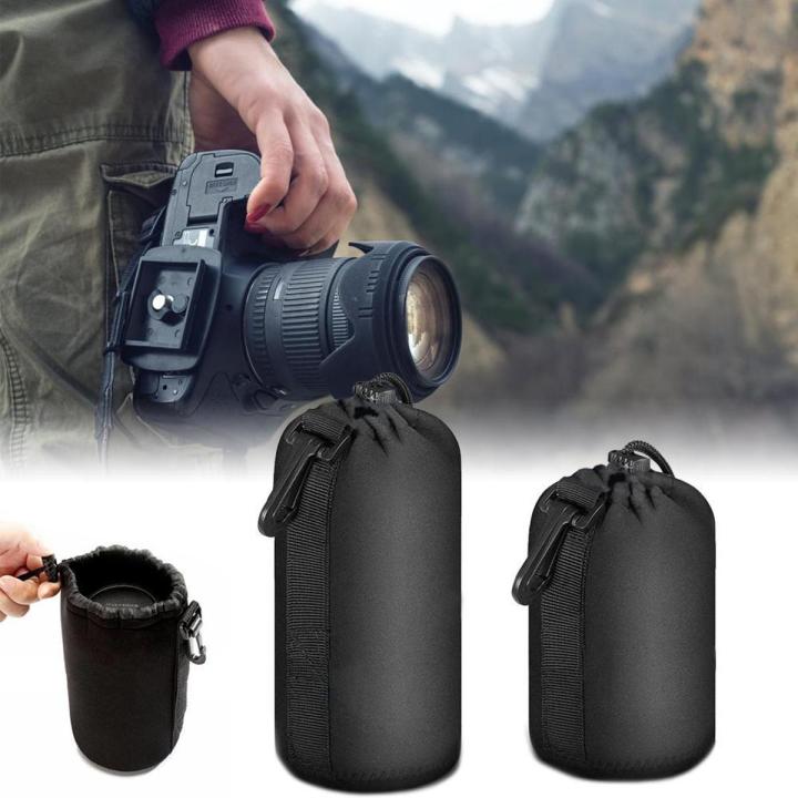 Waterproof Neoprene DSLR SLR Camera Lens Pouch Bag Pouch for Canon Nikon - M / L