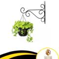 Iron Garden Wall  Hanging Stand - Flower Plant Pot Bracket Hook Shelf Stand Holder - hanging light stand. 