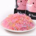 Colorful Rubber Band Kids Girl Colorful Fashion Disposable Rubber Band Elastic Hair Band Thin Small Ponytail Hair Elastics Daily Life Big Size Clear Hair Elastics for Women's Hair (I, One Size) 600-800 Pcs Pack. 