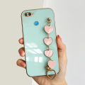 COROGI for OPPO A12 Back Cover with Love Heart Bracelet Chain Stylish 6D Plating Shiny Cases Soft Silicone Mobile Phone Case Pouch for Girls. 
