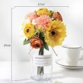 1 Bouquet Artificial Silk Rose Gypsophila Lily Dandelion Peony Flower Branch For Wedding Home Decoration Gift. 