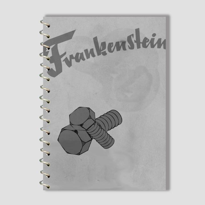 Spiral Notebook A4 or A5  -  Frankenstein