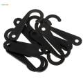 3X 50pcs Plastic J Hooks Fasteners Socks T-Shirt Clothing Display Hanger Black. 