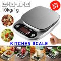 LED Precision Digital Kitchen Scale Food Stainless Steel Electronic Scale Small Food Scale Gram Electronic Scale LED Display Kitchen Weighing Scale with Multifunction for Food Cooking Original Genuine Best Imported 1g minimum 10kg maximum. 