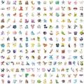 100/200Pcs Kawaii Pikachu Pokemon Stickers Decoration Decals Laptop Skateboard Car Luggage Phone Waterproof Sticker Toy BruberryBe. 