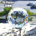 10/20 pieces lot 30mm Glass White Crystal Chandelier Faceted Ball For Chandeliers Lighting Parts Home Wedding Decoration. 
