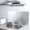 Almunium Foil Self Adhesive Sticker Roll, Silver & Golden color Kitchen Backsplash Wallpaper, Heat Resistant Oil Proof Waterproof Aluminum Sheet DIY Sticker for Stove, Shelves, Drawers, Home, Cabinet, Furniture, Wall 61x200cm. 
