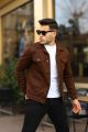 Mens Brown Denim Jacket Home Shopping 6. 