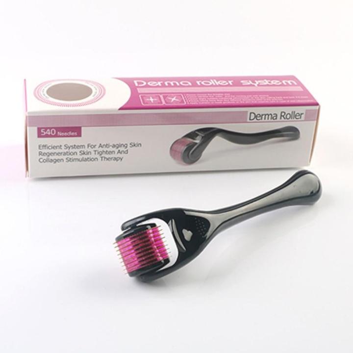 Derma%20Roller%200.5mm%20Titanium%20540%20Micro-Needling%20System%20For%20Anti-Ageing%20Skin%20Regeneration%20Acne%20Scars%20Wrinkles%20Stretches%20-%20Image%202