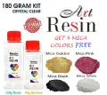 High quality Art  Resin Epoxy Kit Imported Quality Ratio 2:1 (180-300-750-1.5Kg Set) Free Powder Color. 