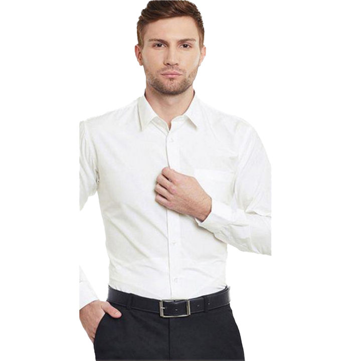 Dress Shirt For Men -  Cotton - White