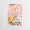 【NEW】 2 Pcs/Pack Molang Rabbit Duck Eraser Rubber Eraser Primary Student Prizes Promotional Gift Stationery. 