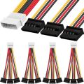 4Pin IDE Molex To 3 SATA Y Extension Power Splitter Cable. 