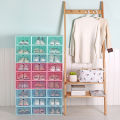 Transparent Stackable Dustproof Flip Type Shoes Storage Container Home Decor. 