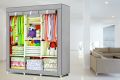 Folding Wardrobe King Size Wardrobe Almari 3 DOOR 2 Hanging Options FOLDING CUPBOARD. 