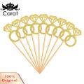 Carat Ring Cake Toppers Glitter Wedding Ring Cupcake Toppers for Bridal Shower Engagement Party Decorations Valentine's Day Cake Picks Bridal Shower Cake Toppers. 