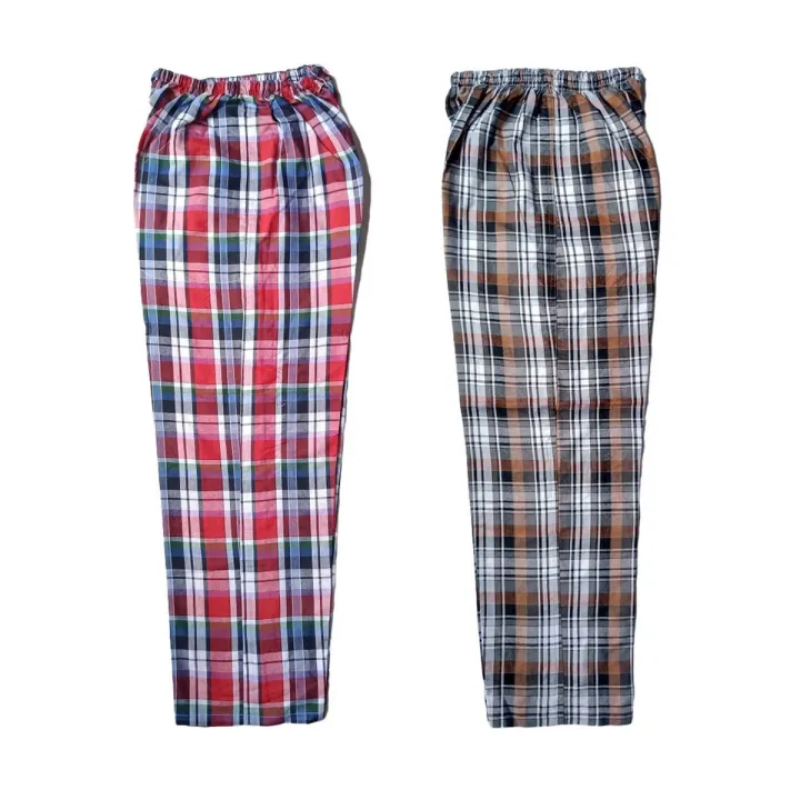 (Pack%20of%202)%20Men's%20Stylish%20and%20Comfortable%20Checkered%20Cotton%20Trouser%20for%20Men%20and%20Boys%20-%20Perfect%20for%20Summer%20with%20Pockets%20-%20Image%202
