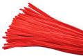 Pack of 50 - Red Pipe Cleaner velvet Sticks. 