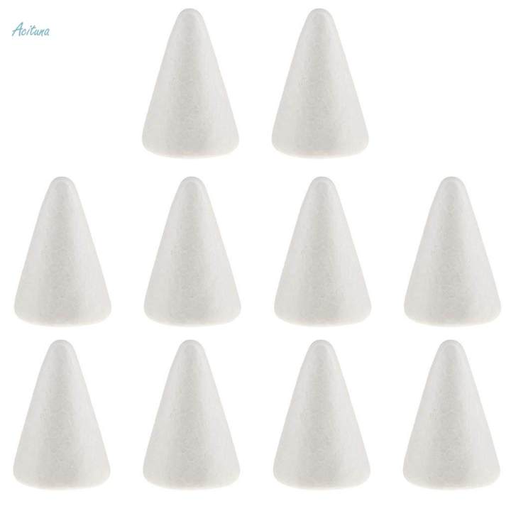 20Pcs 68mm White Cone Shape Styrofoam Foam Craft Polystyrene Material DIY